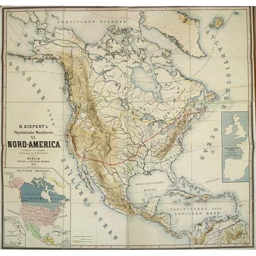 Old map image download for Kiepert's Physikalische Wandkarten. VI. Nord-America.