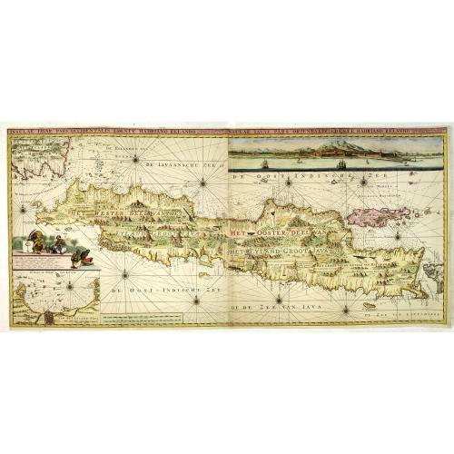 Old map image download for Insulae Java Pars Occidentalis Edente Hadriano Relando. . .