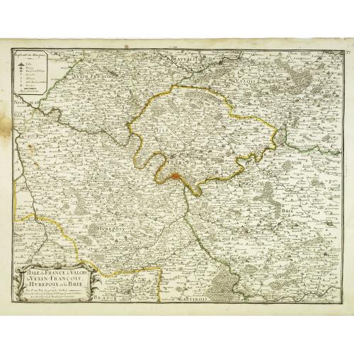 Old map image download for L' Isle de France, le Valois, le Vexin-François, le Hurepoix, et la Brie. . .