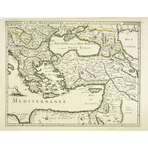Old map image download for La Mer Mediterrannée vers l'Orient . . .