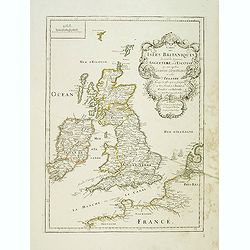 Carte des Isles Britanniques où sont les Royaumes d'Angleterre et d'Ecosse que nous appellons Grande Bretagne et celui d'Irlande avec les isles qui en sont proche . . .