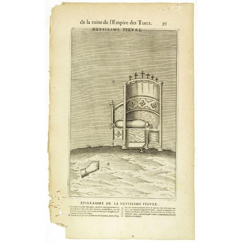 Old map image download for De la Ruine de l'Empire des Turcs Neufiesme figure / Epigramme de la Neufiesmie figure. (95)