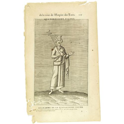 Old map image download for De la Ruine de l'Empire des Turcs Quatorziesme figure / Epigramme de la Quatorziesme figure. (105)