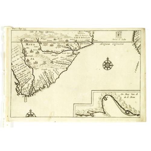 Old map image download for Cabo de Bona Esperanca / De Bay Van A de.S. Bras.