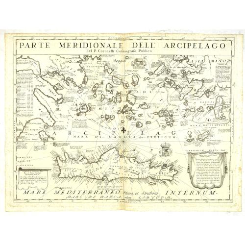 Old map image download for Parte Meridionale deli Archipelago. . .