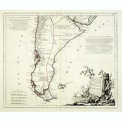 Carte du Chili Méridional, du Rio de la Plata, des Patagons, et du Détroit de Magellan. . .
