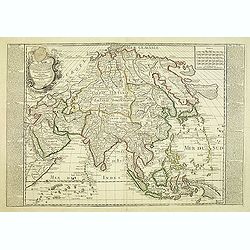 L'asie divisé suivant l'étendue des Empires et Royaumes qui la partagent et des Dominations établies par les . . .