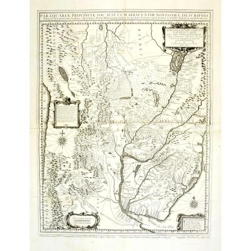 Old map image download for Paraquariae Provinciae Soc. Jesu cum adiacentib. novissima descriptio. . .