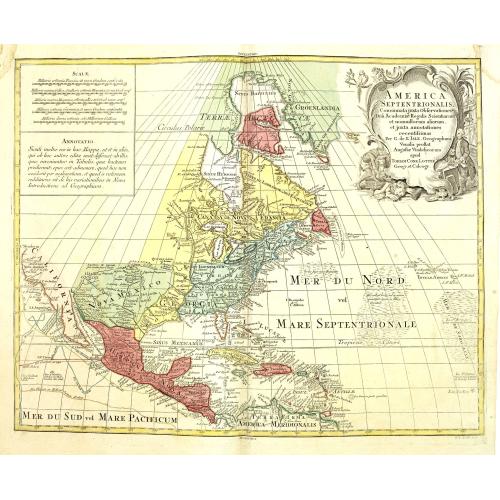 Old map image download for America Septentrionalis, Concinnata juxta Observationes..