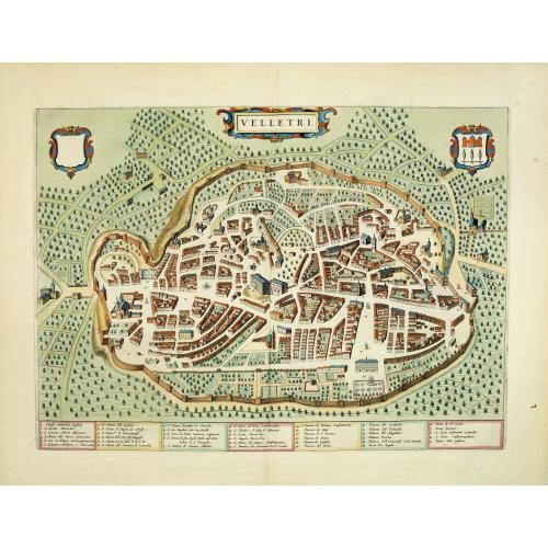 Old map image download for Velletri.