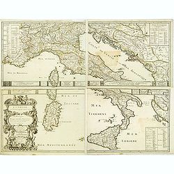 L'Italie par P. Du-Val. . . [4 sheet wall map]