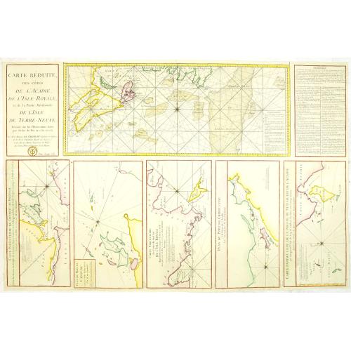 Carte Réduite des Côtes de l'Acadie et de la partie Méridionale de l'Isle de Terre-Neuve