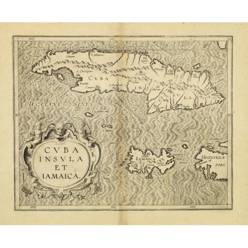 Old map image download for Cuba Insula et Jamaica.