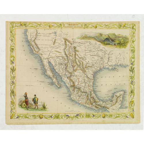 Old map image download for Mexico California and Texas.