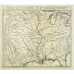 Carte de la Louisiane et du Cours du Mississipi Dressée sur un grand nombre de Memoires.