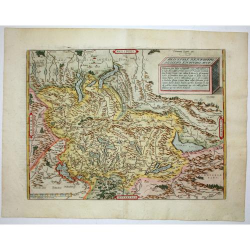 Old map image download for Helvetiae descriptio. Aegidio Tschudo auct.