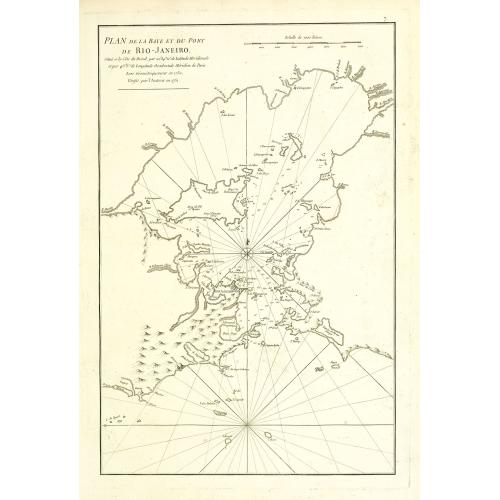 Old map image download for Plan de la Baye et du Port de Rio-Janeiro.