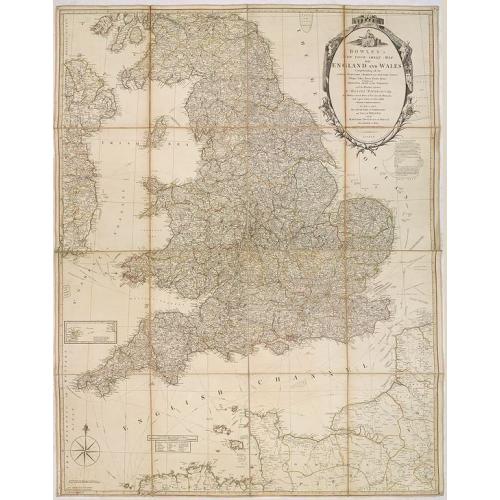 Old map image download for Bowles's new four-sheet map of England and Wales. . .