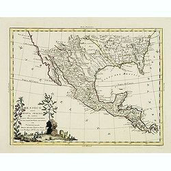Messico ouvero Nuova Spagna che contiene Il Nuova Messico La California con una Parte de Paesi Adjacenti. . .