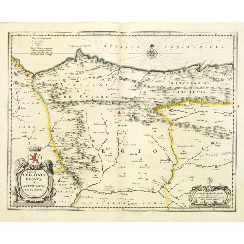 Old map image download for Legionis regnum et Asturiarum principatus.