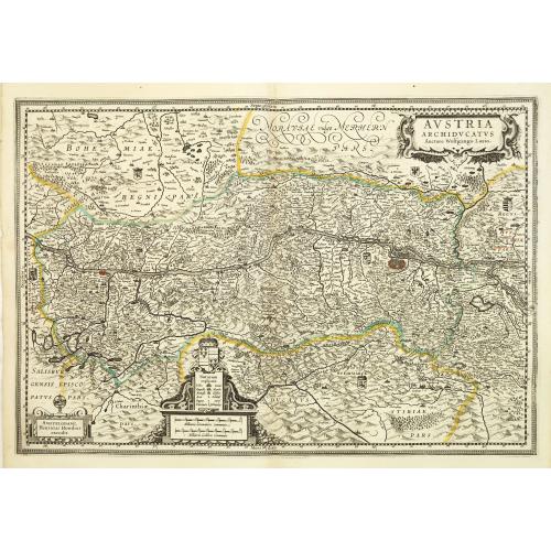 Old map image download for Austria Archiducatus auctore Wolfgango Lazio.