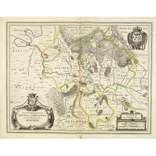 Old map image download for Les Souverainetez de SEDAN et de RAUCOURT et la Prevosté de DONCHERI.