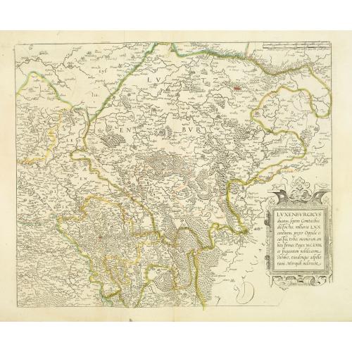 Old map image download for Luxenburgicus ducatus, septem Comitatibus. . .