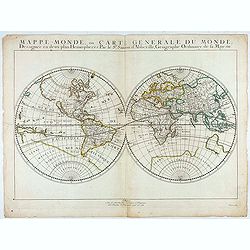 Image download for Mappe-Monde, ou Carte Generale du Monde: Dessignée en deux plans Hemispheres Par le Sr. Sanson d'Abbeville, Geographe ordinaire de sa Majesté.