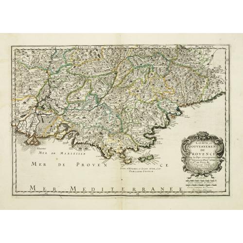 Old map image download for Comté, et Gouvernement de Provence. . .