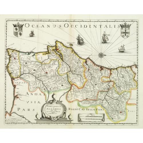 Old map image download for Portugallia et Algarbia quae olim Lusitania. . .