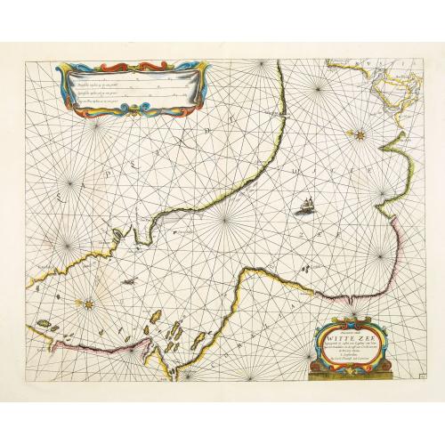 Old map image download for Pascaarte van de Witte Zee begrypende de custen van Laplant..