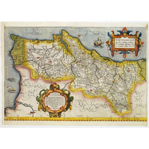 Old map image download for Portugalliae que olim Lusitania.