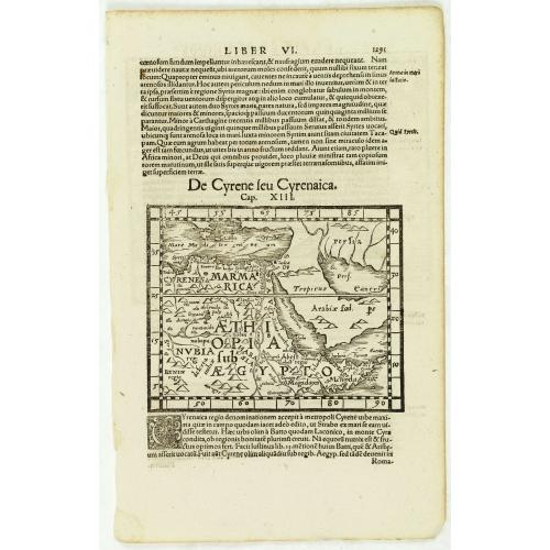 Old map image download for De Cyrene seu Cyrenaica. [Egypt and Ethiopia]