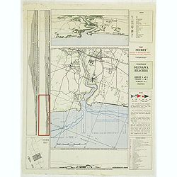 Western Okinawa Beaches Sheet 4 of 6. Top Secret reduced to restricted upon departure for the operation. (Lot contains 2 copies of the map.)