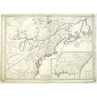 Old map image download for Carte des Possessions Françoises et Angloises dans le Canada et partie de la Lousiane. . .
