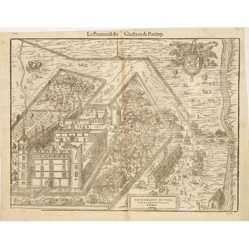 Old map image download for Le portaict du chasteau de Paulmy.