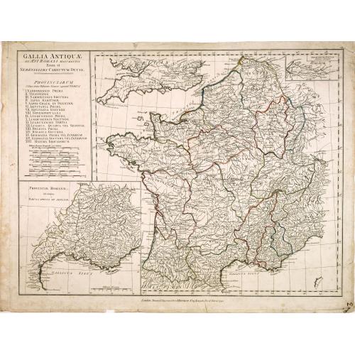 Old map image download for Gallia Antiquae. . .
