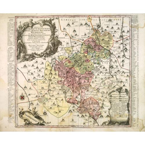 Old map image download for Dynastiae Comitat. Schoenburgici Penig, Remissa, Rochsburg, Wechselburg In Clientela Elect: Saxon Glaucha, Hartenstein, Lichtenststein, Walkenburg. . .