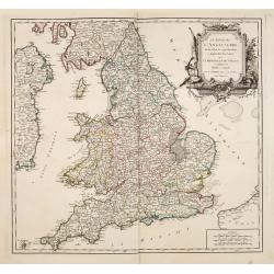 Le Royaume D'Angleterre, divise selon les sept Royaumes ou Heptrachie des Saxons, avec La Principaute De Galles, et subdivisie en Shires ou Comtes…