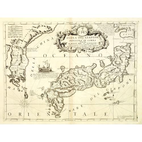 Old map image download for Isola del Giapone e Penisola di Corea. . .
