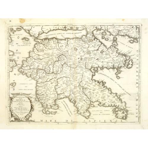 Old map image download for Peloponneso, hoggidi Morea,. . .