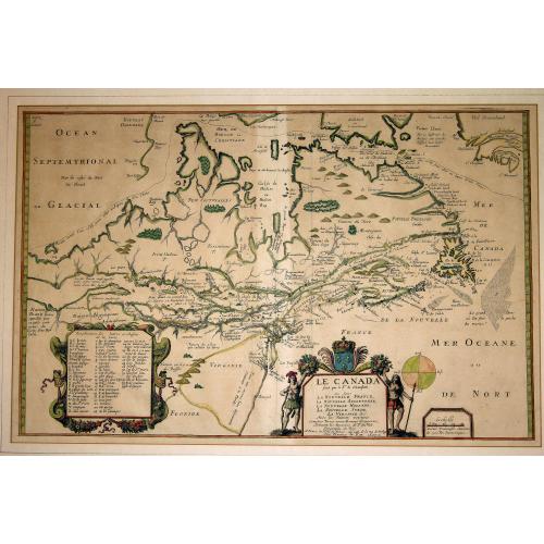 Old map image download for Le Canada faict par le St. de Champlain..