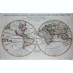 Mappa Mondo o vero carta generale del globo terestre.