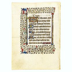 Manuscript leaf from a French Book of Hours.