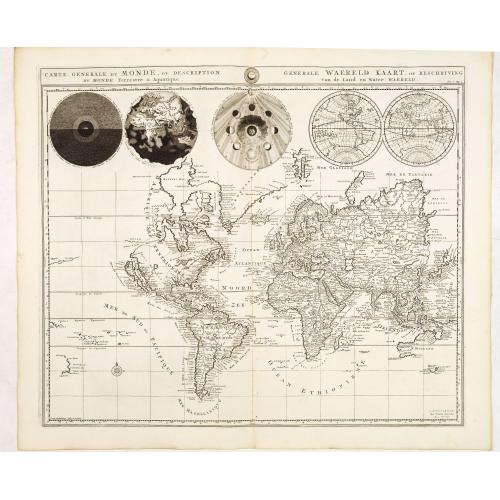 Old map image download for (5 Maps !!!!!) Carte generale du monde. . ./ Voyage des enfant d\'israel / Het heylige land...Israels /Byzondere Kaart van de Landen daar de Apostelen. . . / Carte de la situation du paradis terrestre. . .