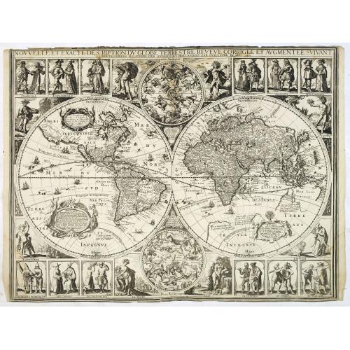 Nouvelle et exacte description du globe terrestre reveue corrigée et augmente´e suivant les derniéres relations des Anglais et Hollandois. Par Guillaume Blaeu 1645.