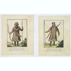 Un Jacout en habit de chasse par devant [together with] Un Jakout en habit de chasse par derriére.