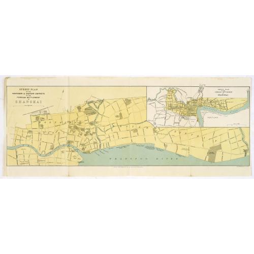 Old map image download for Street Plan of the Northern & Eastern Districts of the Foreign Settlement at Shanghai.