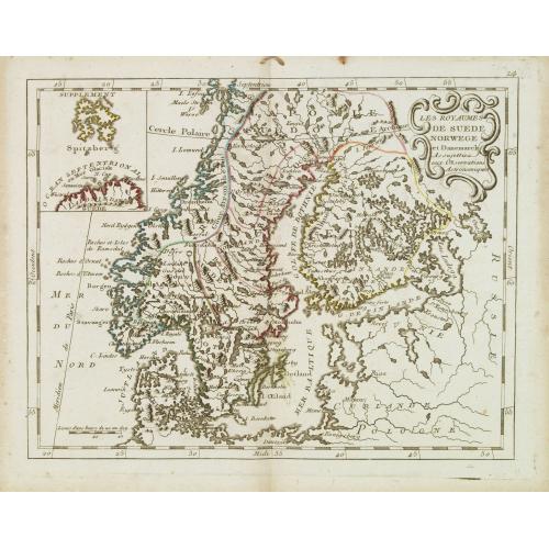 Old map image download for Les Royaumes De Suede Norwege et Danemark. . .