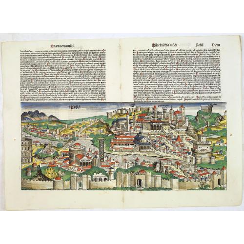 Old map image download for Quarta etas mudi Folio LVIII [Rome]